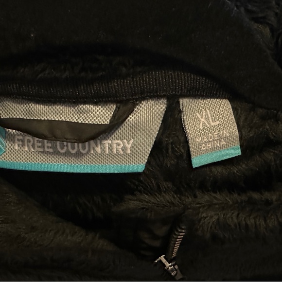 Cozy Free Country Black Fleece Jacket - Size XL - Picture 3 of 3